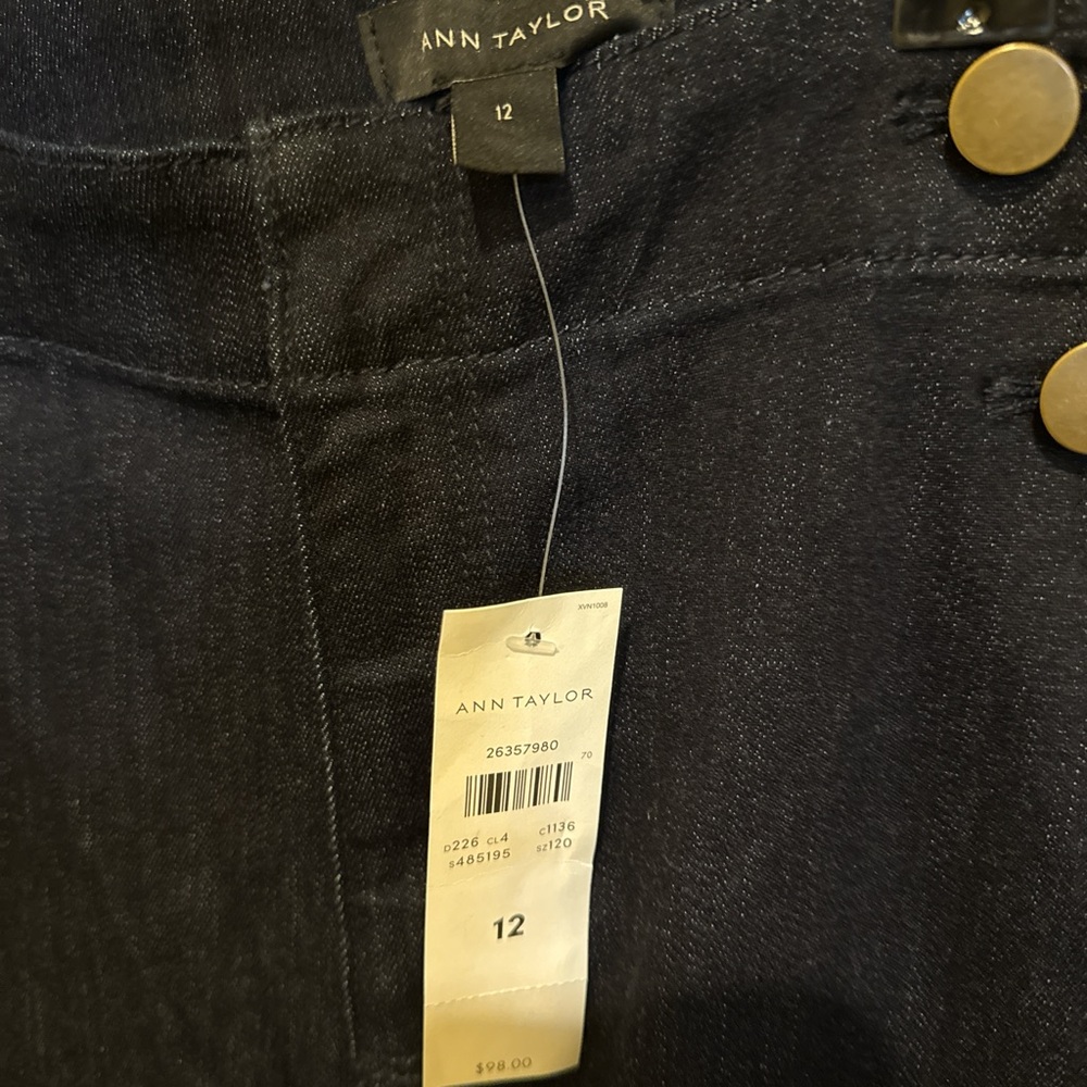 Ann Taylor High Rise Dark Indigo Jeans - Picture 2 of 4